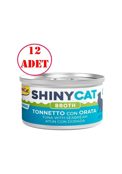 Gimcat Shinycat Kedi Konservesi Çipura Ve Ton Balıklı 70 Gr 12 Ad