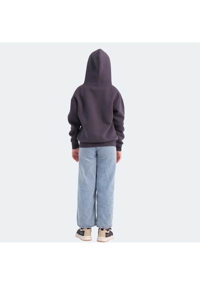 Slazenger LENE Çocuk Kapüşonlu Cepli Koyu Gri Sweatshirt