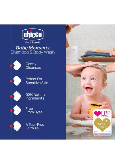 Chicco Baby Moments Doğal Saç ve Vücut Şampuanı 500 Ml