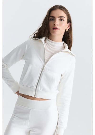 Antioch Fermuarlı Sweatshirt Ve Çan Paça Eşofman Takım Ekru