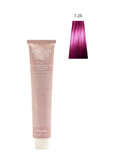 Nook Virgin Color Profesyonel Saç Boyası 100ml-kumral Viyole Mor Kızıl/elektrik Mor 7.26-viola Açık Mor