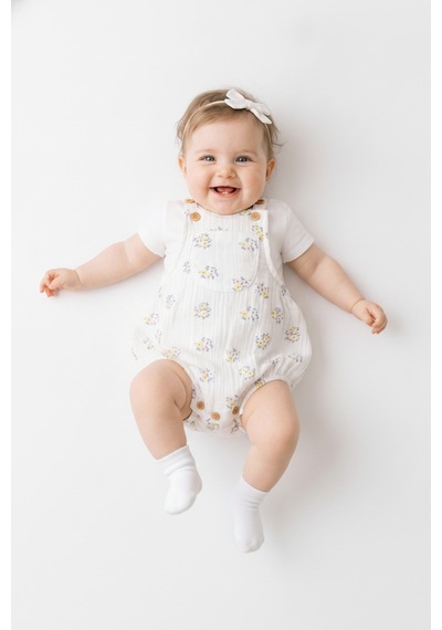 Tiffany Baby & Kids Müslin Flower Dream Salopet ekru