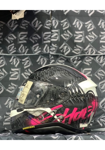 Shoeı Nxr Profesyonel Fullface Kask Beyaz - Pembe