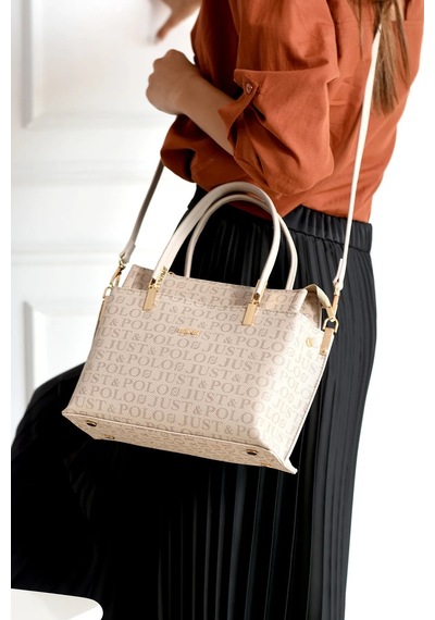 Just Polo Kadın Monogram Baskılı Yeni Sezon El Ve Omuz Çantası 232031mh Taş
