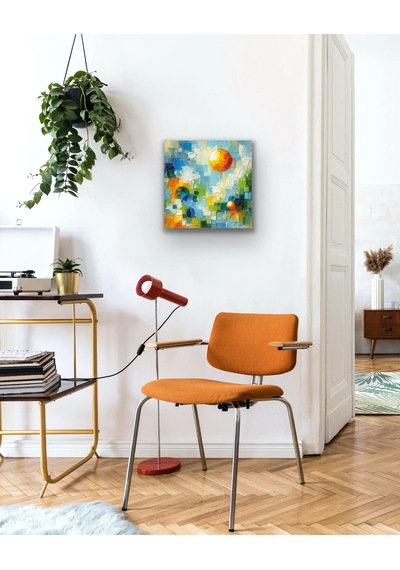 Yaz Mevsimi Kanvas Tablo 60x60cm Çok Renkli