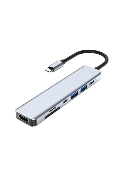 Daytona CH-13C Apple Uyumlu MacBook Type-C to USB 3.0 SD TF 4K HD 1080P HDMI PD Kart Okuyucu Çevirici Hub Adaptör