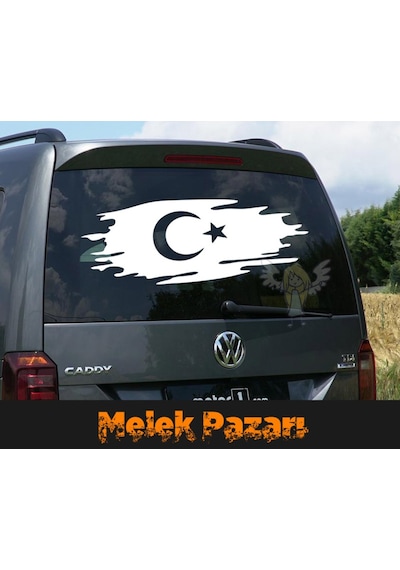 Türk Bayrağı Araba Sticker. Oto Sticker