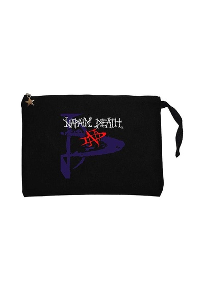 Kipling Napalm Death Greed Killing Siyah Clutch Cüzdan / El Çantası Siyah