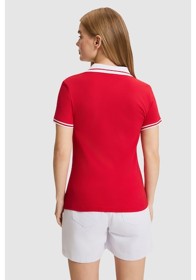 U.S. Polo Assn. Kadın Kırmızı Polo Yaka Basic Tişört 50323455-vr171 Basıc Kırmızı