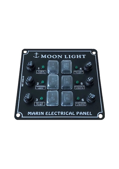 Moonlight 6'Li Çiftli Switch Panel 12-24 Volt