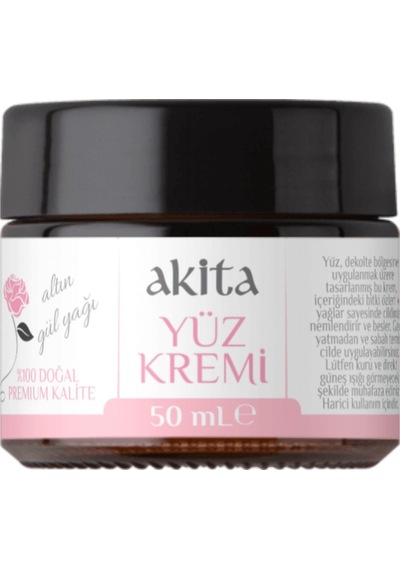 Akita Doğal Altın Gül Yağı Yüz Kremi 50 ML