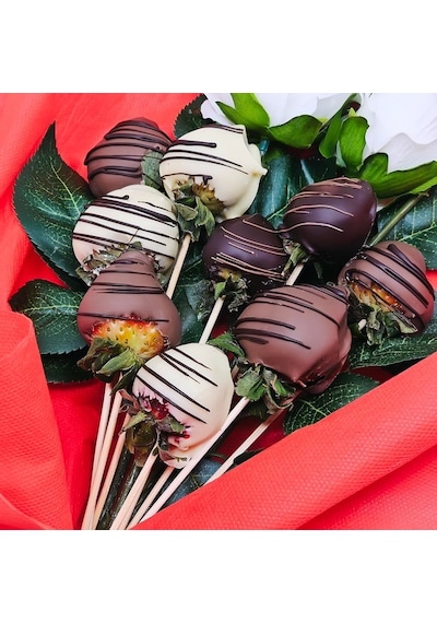 Nin Chocolate Sevgiliye Beyaz Çiçek Çikolata Demeti