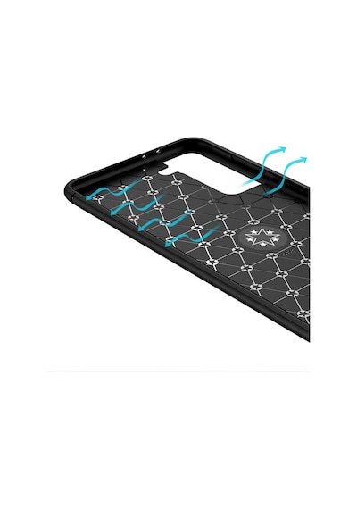 Galaxy S21 Plus Kılıf Zore Ravel Silikon Kapak Siyah