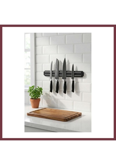 Storeşahin 32 Cm Şerit Mıknatıslı Bıçak Tutucu Mutfak Duvar Askısı, Bıçak Organizeri Shn0720 Çok Renkli