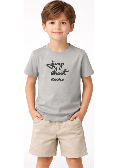 Yale Kids 3-8 Yaş Erkek Çocuk Tişört Gri
