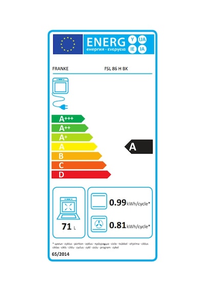 Franke Smart Linear FSL 86 H BK Nero 71 LT Ankastre Fırın