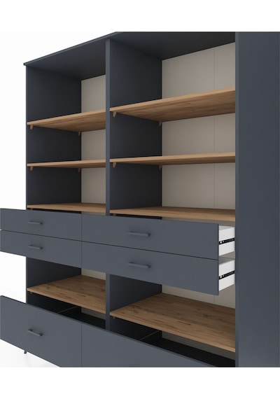 Kronos Gardrop 8 Raflı 6 Çekmeceli 176x59x221 Antrasit-çam/antrasit Çam/antrasit Kronos Gardrop 8 Raflı 6 Çekmeceli 176x59x221 Antrasit-çam/antrasit Çam/antrasit