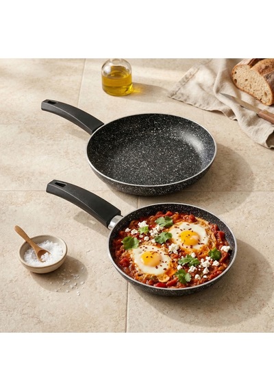 Kitchen Black Force İkili Tava Seti - Siyah - 20 Cm + 26 Cm Renkli