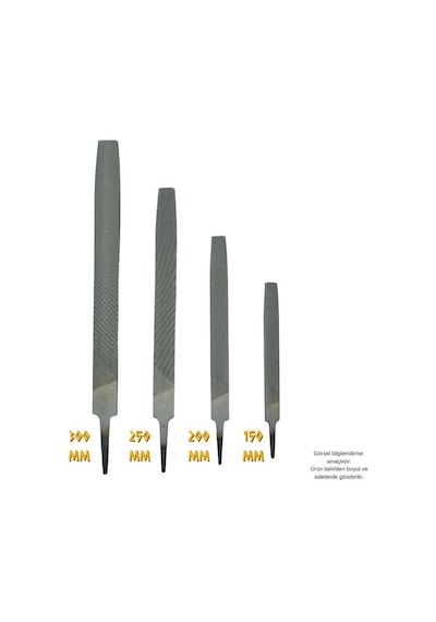 Sgs Yassı Düz Eğe Seti Orta Dişli - 150-200-250-300 Mm. - 4 Parça