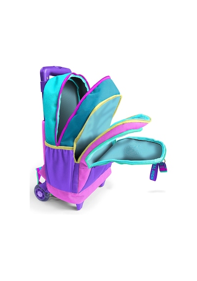 Coral High Kids Pembe Pastel Renkli Üç Bölmeli Çekçekli Okul Sırt Çantası 23959