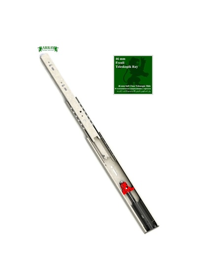 Array Teleskopik Frenli Çekmece Rayı 46 Mm 40 Cm ( Set )