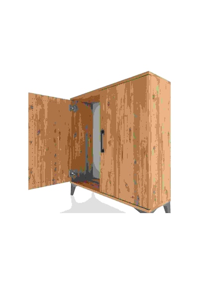 Arges Şifonyer 2 Kapaklı 88x30x96 Çam-çam Çam