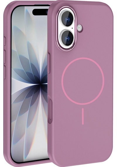 Apple Uyumlu iPhone 17 Kılıf M-safe Şarj Özellikli Metal Kamera Çerçeveli Zore Edi Silikon Kapak - Mor Mor
