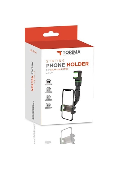 Torima Jx-14 360 Dönen Telefon Tutucu Dikiz Aynası Araba Telefon Tutucusu Siyah