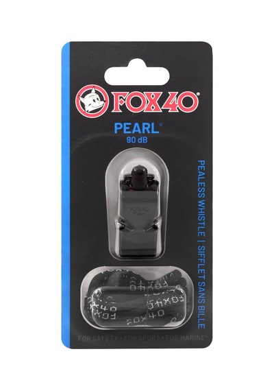 Safety Whistles 29080 Pearl Safety Whistle With Black Casing With Keyring