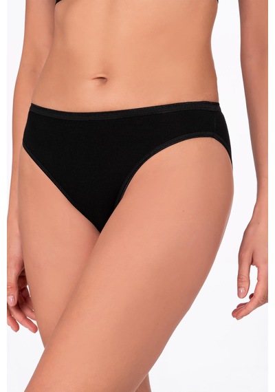 Kadın Viskon Slip Siyah Kompedan K23926 Siyah