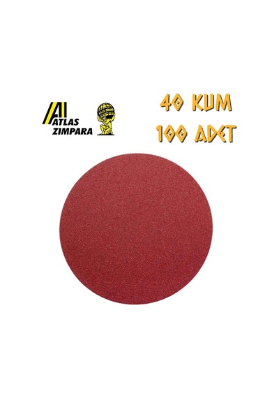 Atlas Gt888 Yuvarlak Disk Cırt Zımpara 115 Mm - P40 Kum - 100 Adet