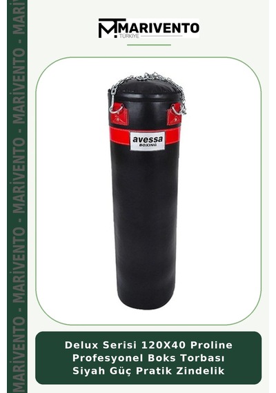 Delux Serisi 120x40 Proline Profesyonel Boks Torbası Siyah Güç Pratik Zindelik