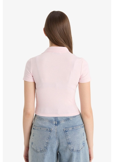 Defacto Fitted Polo Yaka Fitilli Kaşkorse Kısa Kollu Tişört A0379ax25smpn648 Pembe Defacto Fitted Polo Yaka Fitilli Kaşkorse Kısa Kollu Tişört A0379ax25smpn648 Pembe