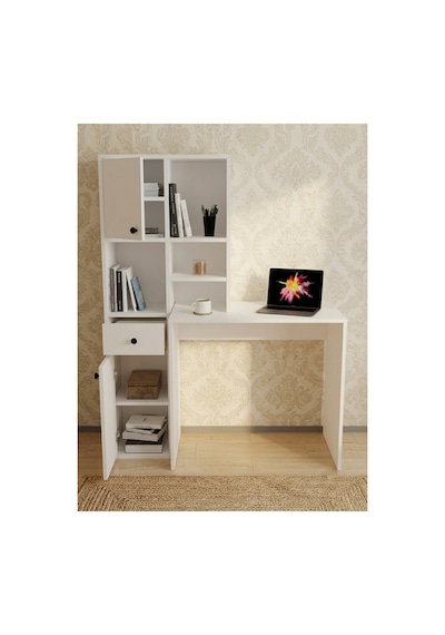 Juliet Dolaplı Raflı Çekmeceli Kitaplıklı Çalışma Masası Beyaz - 885986509 Beyaz Juliet Dolaplı Raflı Çekmeceli Kitaplıklı Çalışma Masası Beyaz - 885986509 Beyaz