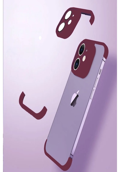 Apple Uyumlu iPhone 11 Kılıf 2 Parçalı Alt Üst Kamera Lens Korumalı Sert Silikon Kapak