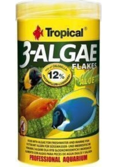 Tropical 3-Algae Flakes 100gr. (Açık)