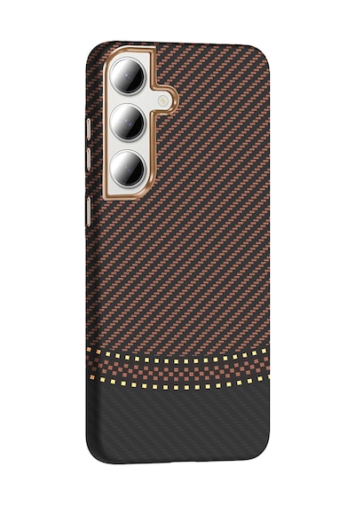 Zore Galaxy Uyumlu S24 Fe Kılıf M-safe Şarj Özellikli Karbon Fiber Görünümlü Ogaa Gros Kapak - Siyah-lacivert N/a