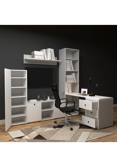Elite Concept Kitaplıklı Çalışma Masası Mdf Siyah Elite Concept Kitaplıklı Çalışma Masası Mdf Siyah