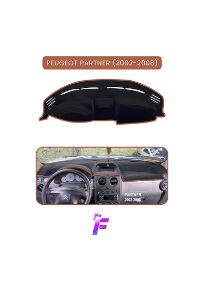 Peugeot Partner 2002-2008 Uyumlu Torpido Örtüsü Çatlama Ve Isıya Karşı Tam Koruma A4 Torpido Halısı