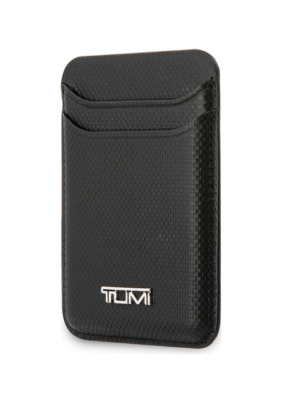 Tumi Lisanslı 2 Hazneli Metal Logolu Deri Magnetik Kartlık Siyah