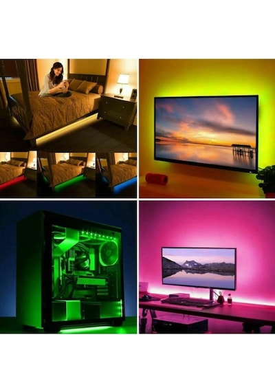 Tv Arkası Aydınlatma Otomobil Ayak Altı Led Monitor Gece Ambians Lambası