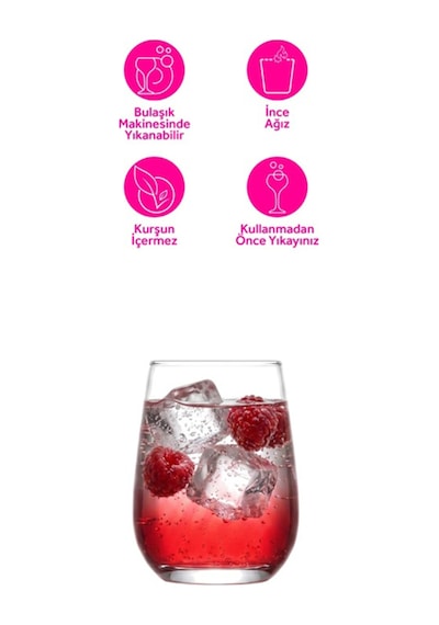Lav Gaia Cam Goblet 6'lı 590 ml (Kırmızı Şarap Kadehi , Kokteyl Bardağı )
