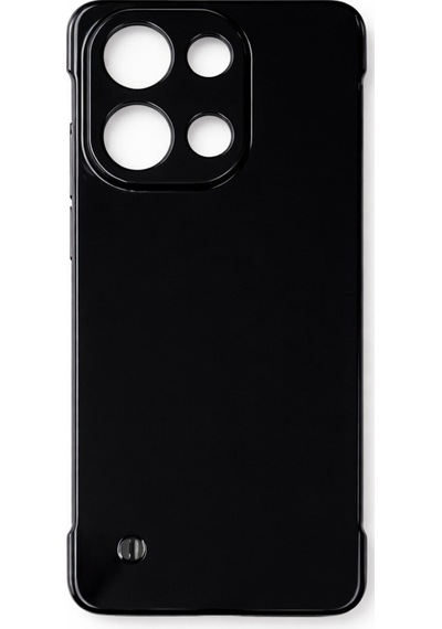 Redmi Note 13 Pro 4g Uyumlu Kamera Korumalı Yanları Açık Sararmaz Sert Mika Şeffaf Kılıf Siyah