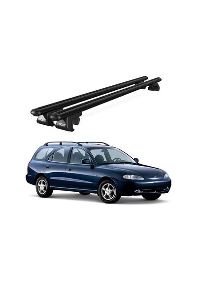 Venüs Hyundai Elantra 1996-1999 Uyumlu Siyah Ara Atkı Port Bagaj Tavan Barı