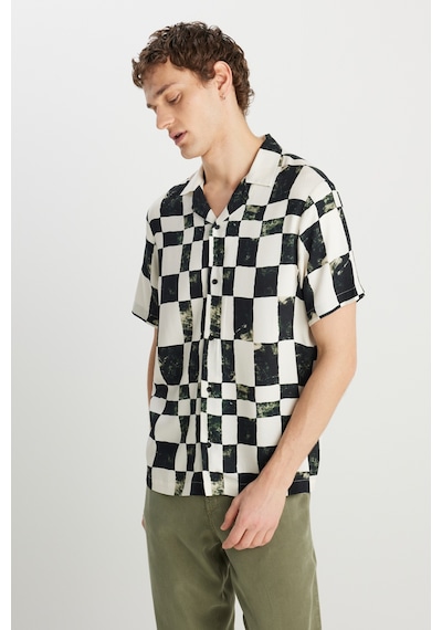 Wrangler Relaxed Fit Geniş Kesim Desenli Viskon Gömlek Multi