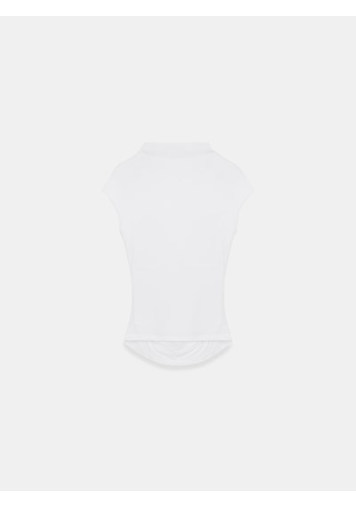 Dilvin 33211 Bra-free Büzgü Detaylı Top Beyaz