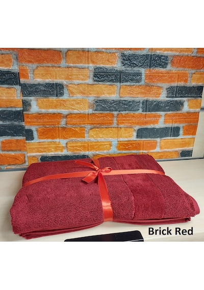 Özdilek Svv Border Büyük Boy Banyo Havlusu 89x173 - Brick Red Kırmızı Kırmızı