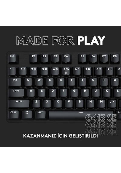 Logitech G413 SE Aydınlatmalı Tam Boyutlu Türkçe Q Tactile Switch Mekanik Oyuncu Klavye