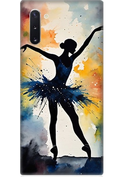 Samsung Galaxy Note 10 Uyumlu Dansın Büyülü Gölgesi Desenli Silikon Kılıf Çok Renkli