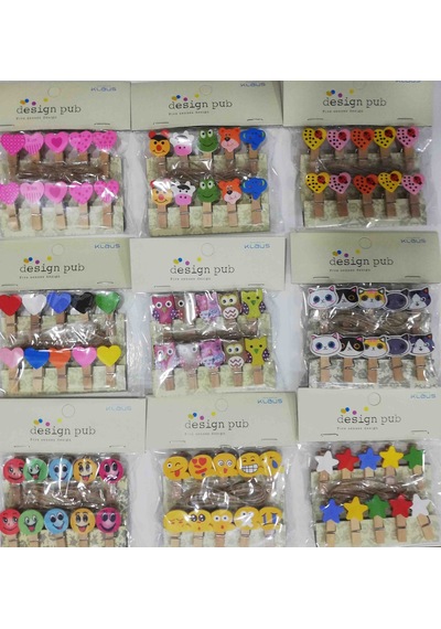 10'lu Şekilli Ahşap Mandallar 3.5cm 10'lu Set-10 Paket Arbltgsqx4hvvj4wtc7